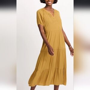 Women's Daniel Rainn Mustard Midi Dress Med.